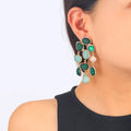 Zooying New Fashion Color Bohemian Style Resin Fringe Earrings