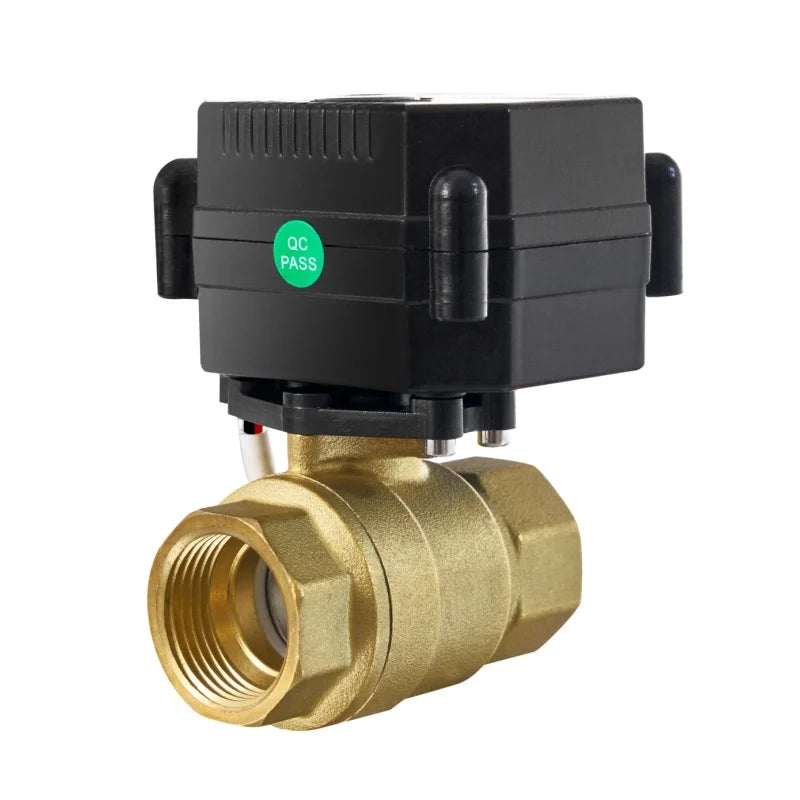 Mini 2 Way Stainless Steel  UPVC Brass DC5V DC12V Electrical  Actuator 12v  Motorised Ball Valve for Air Water Shut off Control