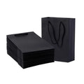 Luxury Black Kraft Paper Bags for Shopping Custom Logo Printed Christmas Tote Gift Packaging-Made in China