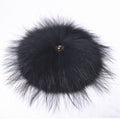 MWFur Fashion Raccoon Fur Pompom Big Fur Ball for Beanies Winter Fashion Roccoon Hair Ball for Winter Hat Bags Charms