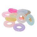 Color Hair Ties Wrist Coil Elastic Hair Ties Elastic Coil Spiraled Telephone Cord Hair Ties Sweet Color Hair Ties