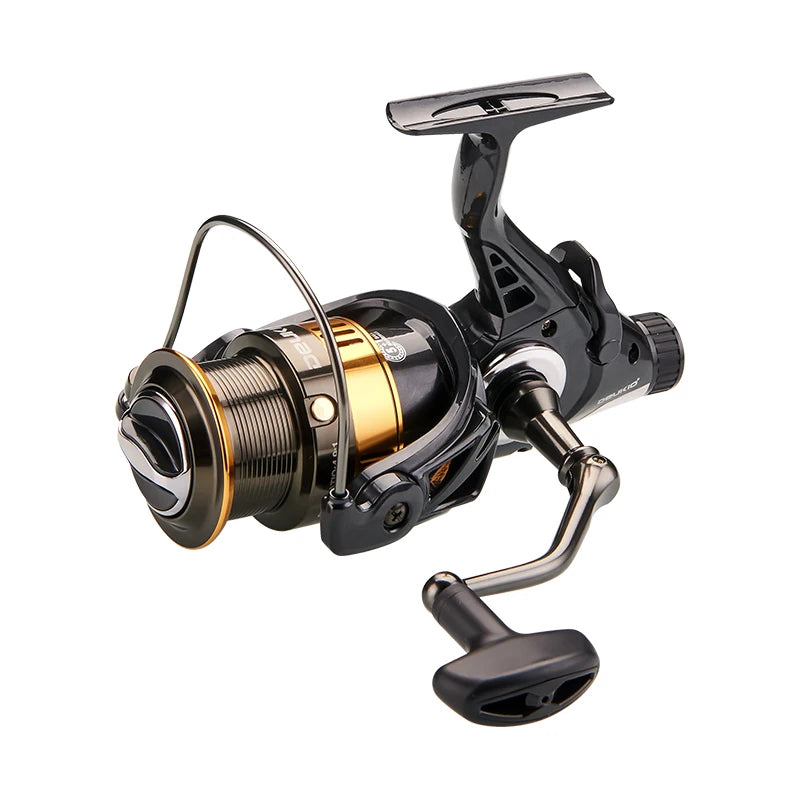 YJRA Double Release Spinning Reel 5+1BB 10KG Drag 5.2:1 Ratio 3000-6000 RPM River Lake Stream Fishing Made Metal Plastic