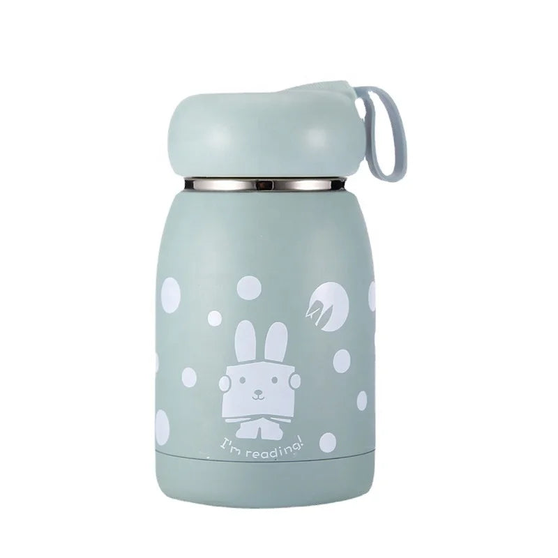 Creative 320 ML Kids Thermos Cup 304 Stainless Steel Cartoon Double Wall Water Bottle Flask Gift for Smart Kids