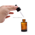 Hot flat shoulder glass dropper bottle 60ml 80ml 100ml amber oil bottle glass bottle