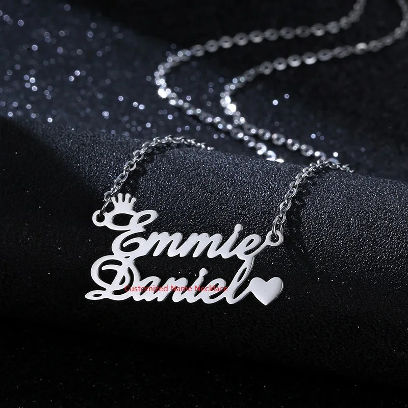 Custom Letters Necklaces Shiny Frosted Butterfly Pendant Personalized Name Necklace