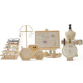 Solid Wood Jewelry Display Prop Set Shop Window Ring Earring Necklace Bracelet Pendant Jewelry Display Stand