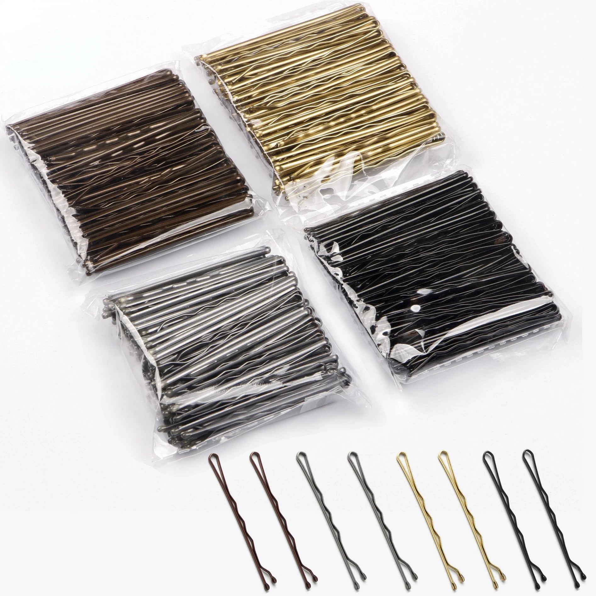 50 Pcs/Bags Wave Shaped Bobby Pin Women Alloy Simple Hairpins Metal Hair Clip Barrettes Bridal Hairstyle Tools Hair Accessories