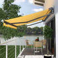 Outdoor Aluminum Electric Retractable Patio Awning Remote Control Full Box Roof Window Waterproof Door Coated Sun Protection