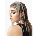 N-41 Crystal Diamond Wedding Long Tassel Hair Hoop Forehead Jewelry