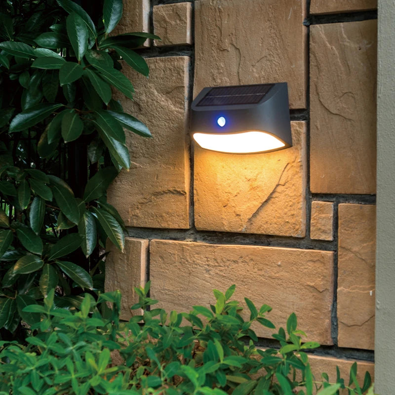Modern Nordic Style Indoor and Outdoor LED Wall Lamps Aluminum Waterproof Solar Induction Wall Lamps