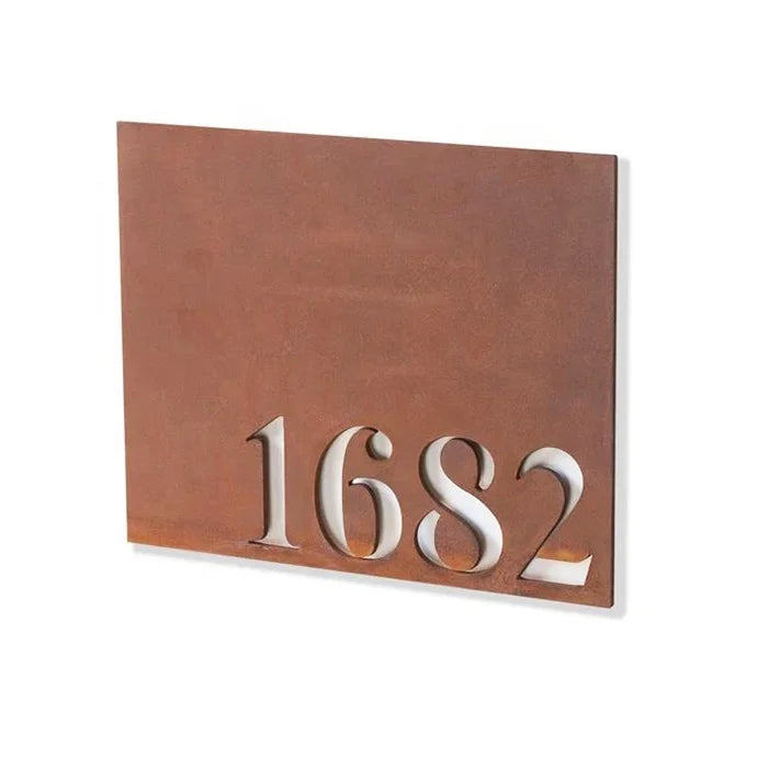 Outdoor Signage Custom Door Sign Hollow Out Metal House Numbers with Address Letters