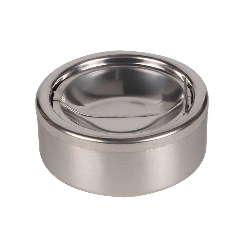 Futeng Luxury Portable Stainless Steel Ashtray Custom Wholesale Car Ashtray with Lid Cigarette Ashtray for Smoking Accessories