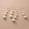 925 Sterling Silver Imitation Pearl Pendant Elegant Party Dangle Drop Earrings Fashion Jewelry for Women