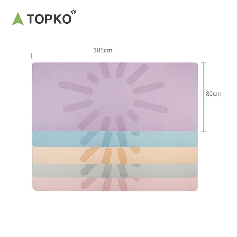 TOPKO Stocked High Quality TPE Yoga Mat for Fitness Hot Selling Large Gym Yoga Mat