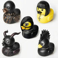 Set of 5 Gothic Duck Resin Sculptures with Punk Style for Dark Decor Edgy Animal Ornament CollectionGift for Goth Nthusiasts