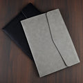 Slim Laptop Sleeve Blank Laserable Leatherette Engraved Document Organizer Bag Waterproof PU Leather File Bag A4 Document Holder