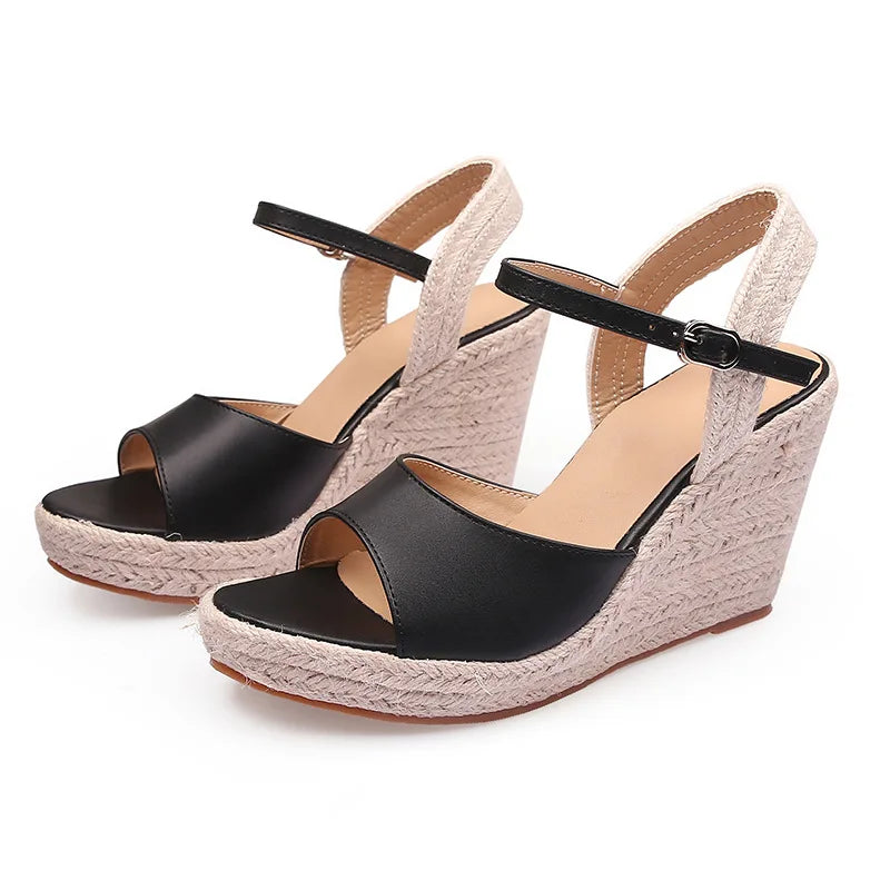 New Preparation Soft Bottom Muffin Ladies Sandals Summer Beach Ladies Sandals Fish Mouth Fashion Leisure Women Shoes Outdoors