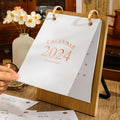 English Desk Calendar Retro Style Home Office Desktop Decoration Simple Creative Calendar 464