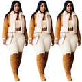 Autumn Winter Loose Artificial Fur Cardigan Casual Motorcycle Corduroy Jacket Down Women's Coats Winter Coats for Women 2022