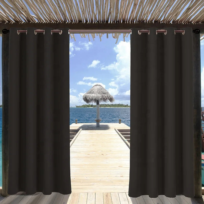 Wholesale Waterproof Outdoor Curtains Curtain Blackout With Grommets Outdoor Privacy Porch Patio Outdoor Curtains