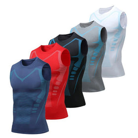 Mens Compression Undershirt Sleeveless Shirt Quick Dry Elastic Basketball Training Clothes Tank Top