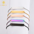 Adjustable Name Bracelet Personalised Custom Stainless Steel Sublimation Engraved Blank Bar Bracelet MegaBDM