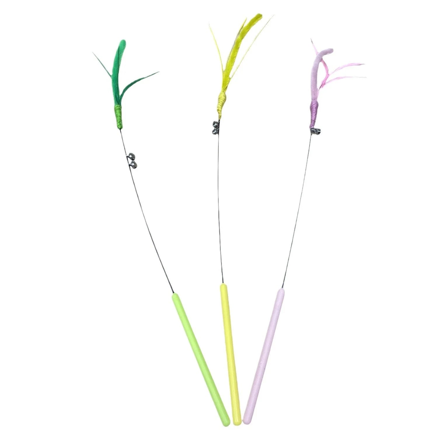 Extra Long Eco-Friendly Cat Teasing Stick Bite-Resistant and Scratch-Resistant Popular Interactive Pet Movement Toy