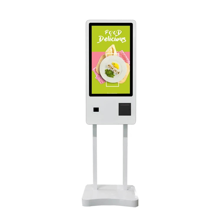 Restaurant Wall Mount 24" Android Gas Station Receipt Printer QR Code Scanner LCD Self Service Pay Payment Kiosk