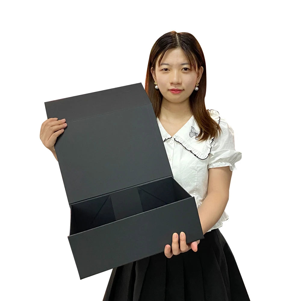 Custom Luxury Magnet Cardboard Paper Foldable Clothing Garment Packaging Magnetic Closure Folding Gift Box