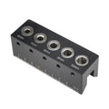 V-Shaped Drill Guide Doweling Jig Woodworking Joints Tools with 6/7/8/9/10mm Step Bushings