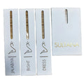 Fashion Manufacturer Custom Foil Standing logo Paper Garment Clothing hang Tag for Jeans Clothing hang Tags