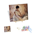 Custom Painting by Numbers 24 Colors Wedding Dress Lady Paint by Numbers with Wooden Frame a Set Wholesale