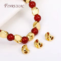 18K Gold Plated Irregular Faceted Spacer Beads DIY Brass Metal Twist Beads for Necklace Bracelet Jewelry Making Components