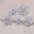 Luxury Crystal Buckle Rhinestone Applique Flat Back Zircon Flower Button Wedding Clothing Shoes Decoration Embellishment