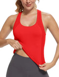Women's Breathable Lightweight Racerback Tank Tops for Workout Seamless Running Muscle Tank Tops