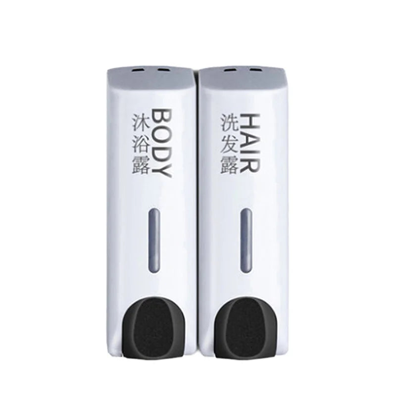 350ml Wall Mounted Plastic Manual Shampoo Soap Dispenser