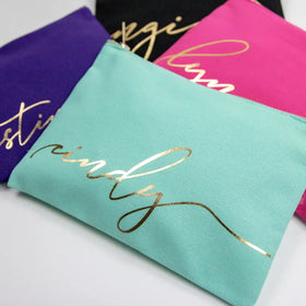 BLANK Eco Friendly 14 Colours Stock Cotton Canvas Makeup Bag Cosmetic New Arrivals
