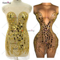 WDP-433 Custom Mirror Applique Crystal Applique Bodice Patch for Wedding Dress
