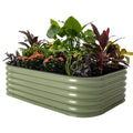 Wholesale 17" Tall   Raised Garden Bed Kits Galvanized Raised Bed Planter Box Outdoor for Vegetables Flowers Herbs