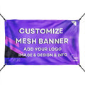 Mesh Fabric Banner with Eyelets Custom Dye Sublimation  Printing Windproof Hanging Banner for Out Door Event