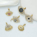 Hot Sale Celebrity Evil Eye Accessories Brass Gold-plated Durable Micro-inlaid Zircon Pendant Jewelry Accessories