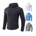 OEM & ODM Printed Long Sleeve Hooded Mens Gym Hoodie Quick Dry Polyester Sports Wear With Custom Logo Breathable Blank Clothing