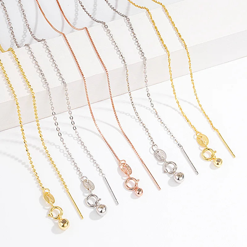 Cheap Box Oval Snake Choker Necklace Sterling Silver R.GEM. S925 Adjustable Chain Rose Gold White Gold Plating DIY Wedding Gift