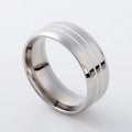 Wholesale Classic Simple New Design Cool Simple Black  White Striped  Men Ring  Stainless Steel Ring for Couples
