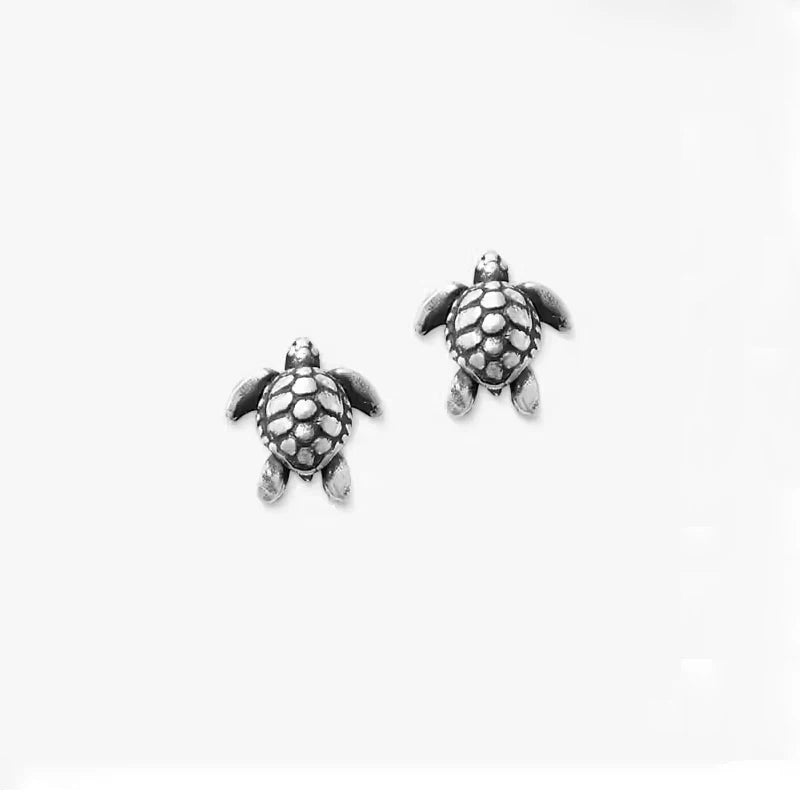 Wholesale 925 Sterling Silver Earring Antique Silver Earrings Sea Turtle Stud Earrings for Women