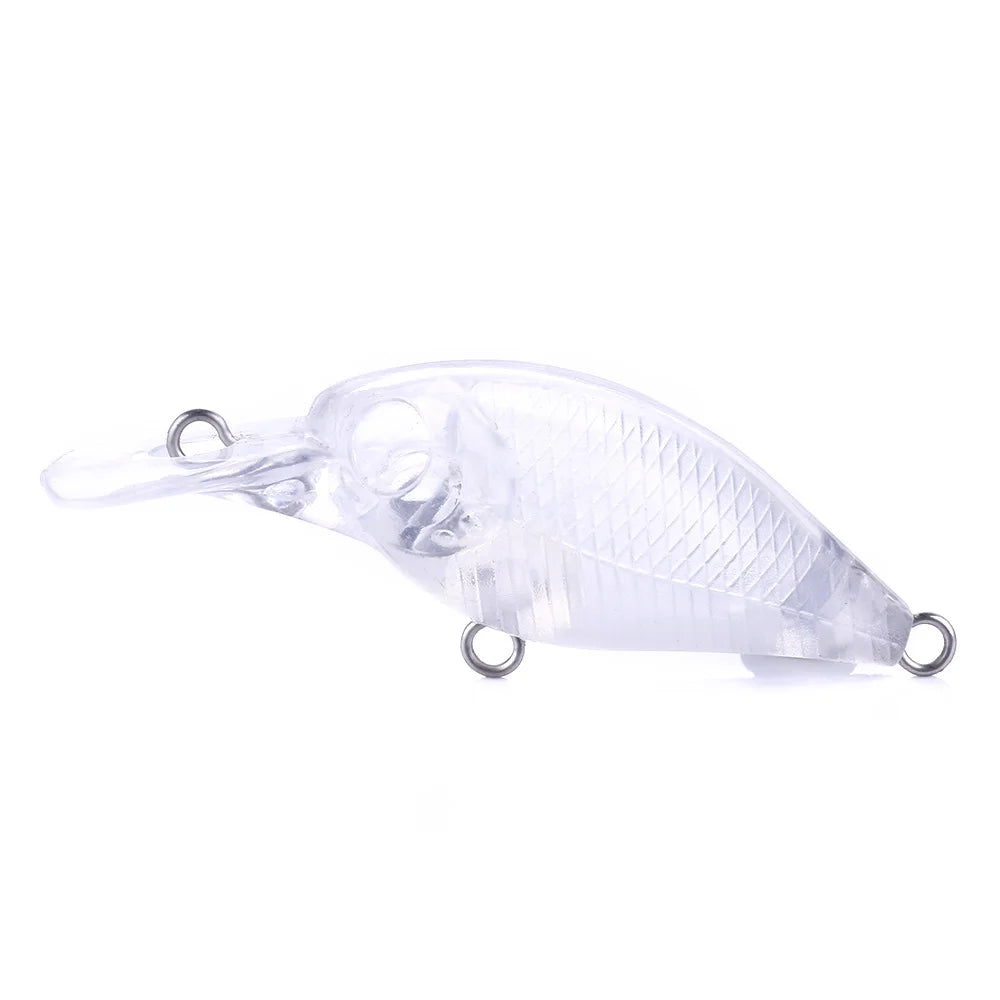 5cm-4.2g Unpainted Hard Plastic Fishing Lure Diving Saltwater Swim Blank Bionic Crank Bait