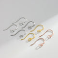 Wholesale Factory 925 Sterling Silver Simple Earring Hooks Handmade DIY Earring Accessories