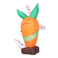 Dropship 6FT Easter Bunny Inflatables Decor Tall Easter Blow up Carrot Yard Decor With Build-in LED Lights for Garden Holiday