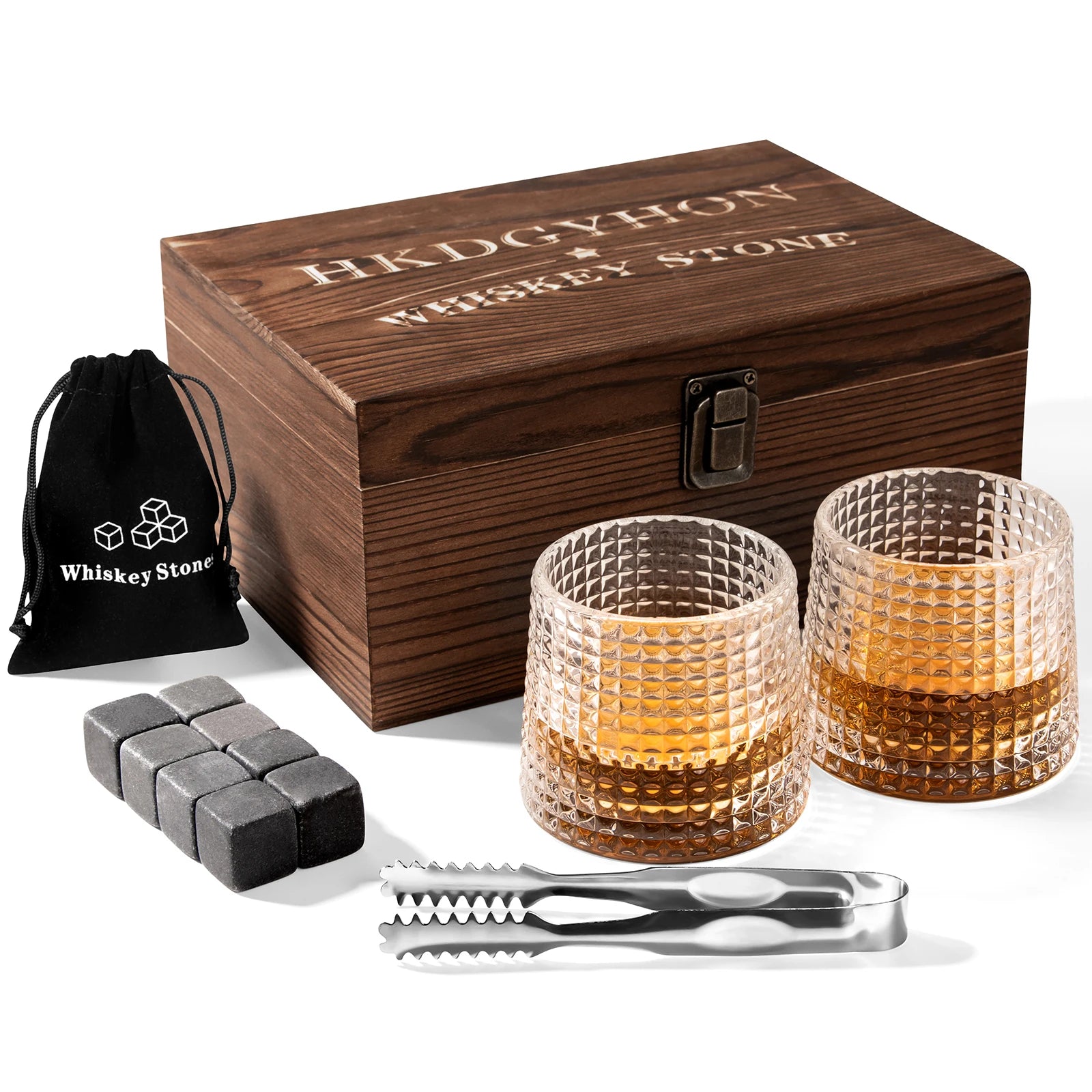 WEIBU Ice Cubes for Whiskey Bee Whiskey Glass Stones Set Top Seller Chilling Rocks Gift Set for Whiskey Lover