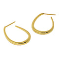 18K Gold Plated Geometric Hooped Earrings 925 Sterling Silver Minimal Fashion Earring for Women Designer Custom Fine Jewelry